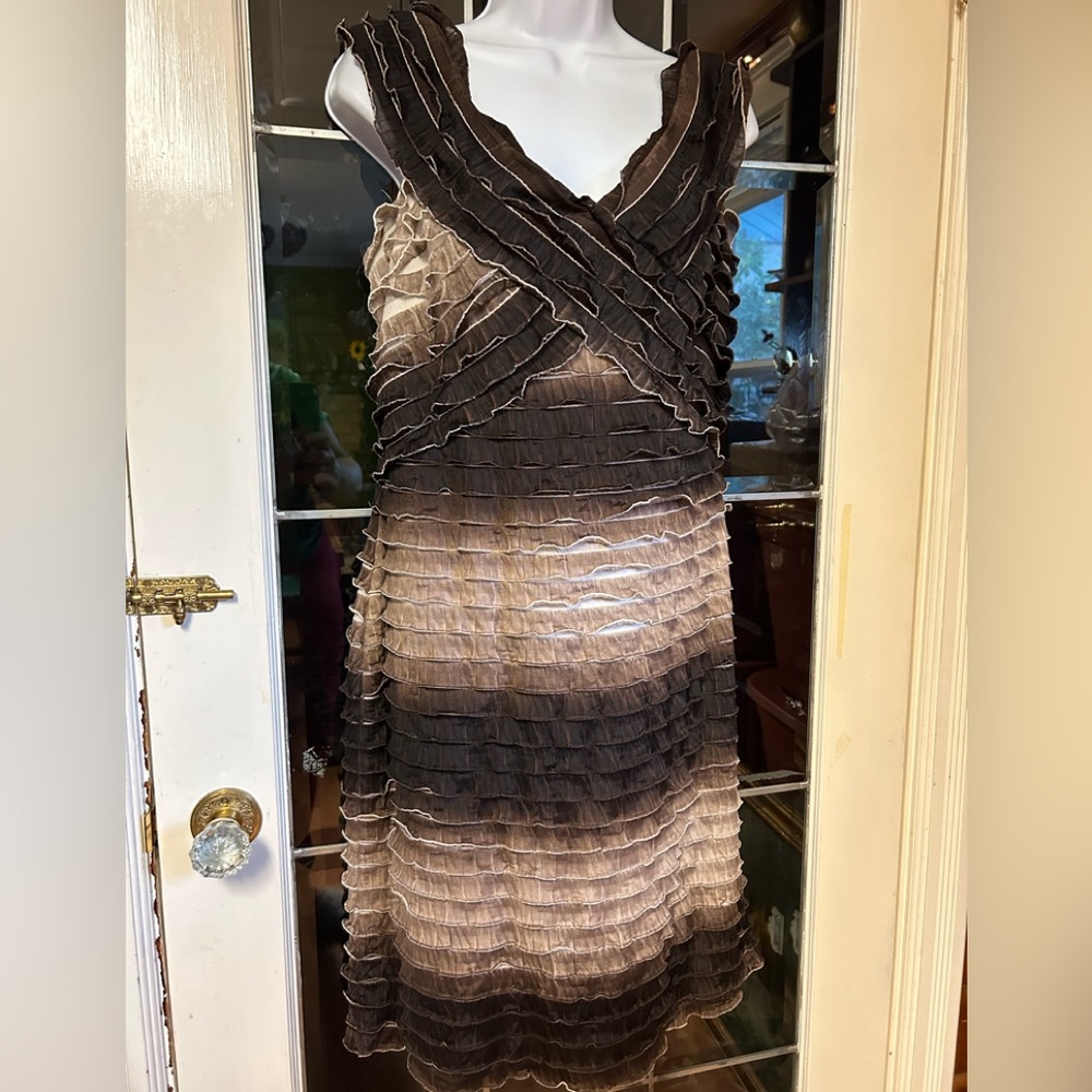 Joseph Ribkoff Ombre Ruffled Tiered Cocktail Dress 12